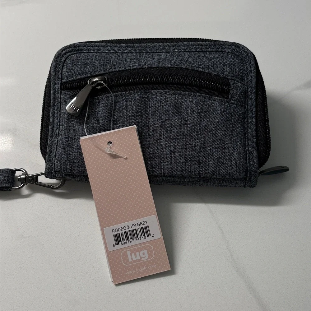 Lug Quilted Wristlet Wallet in Charcoal - Picture 3 of 3